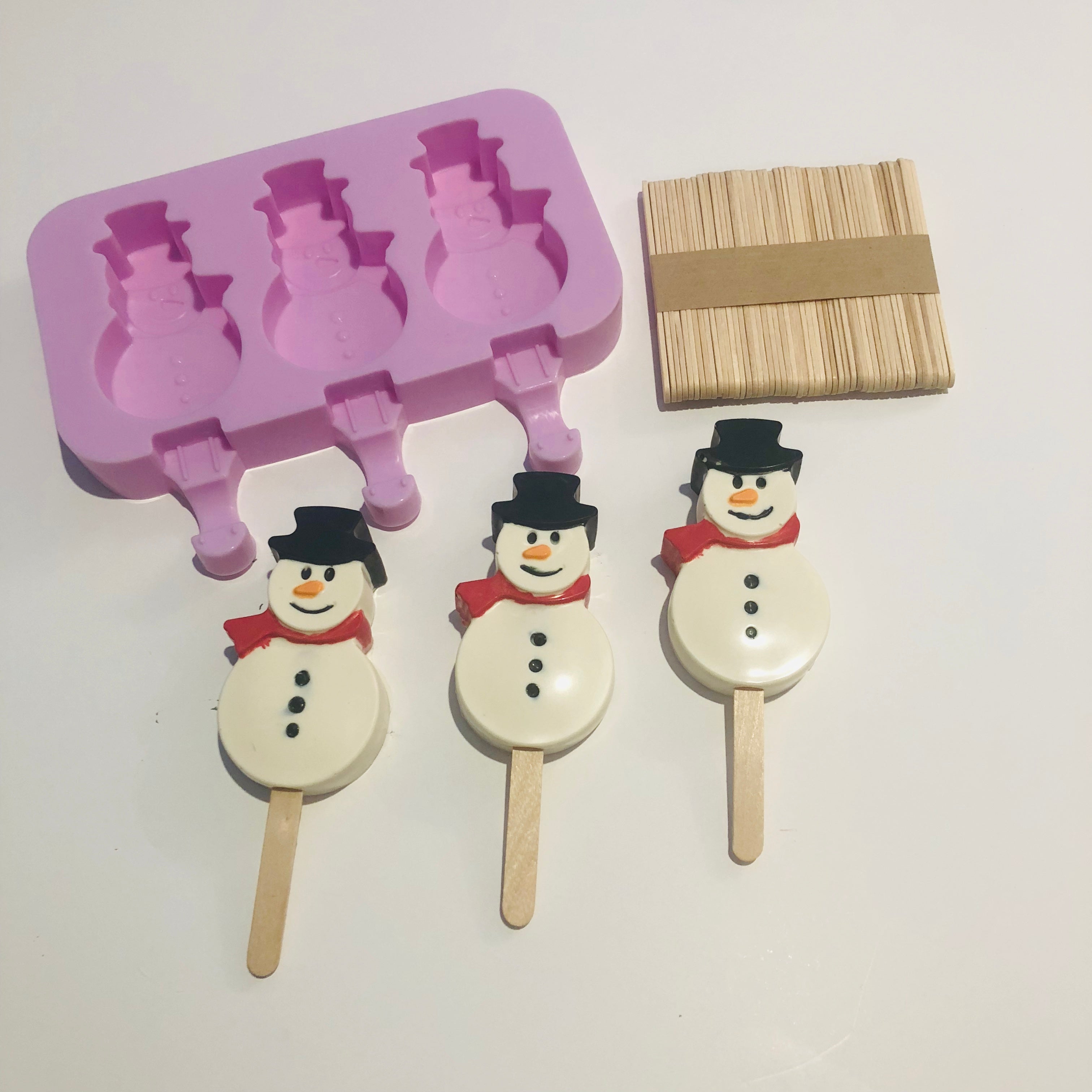 Snowman & Christmas Tree Popsicle Mold Bundle