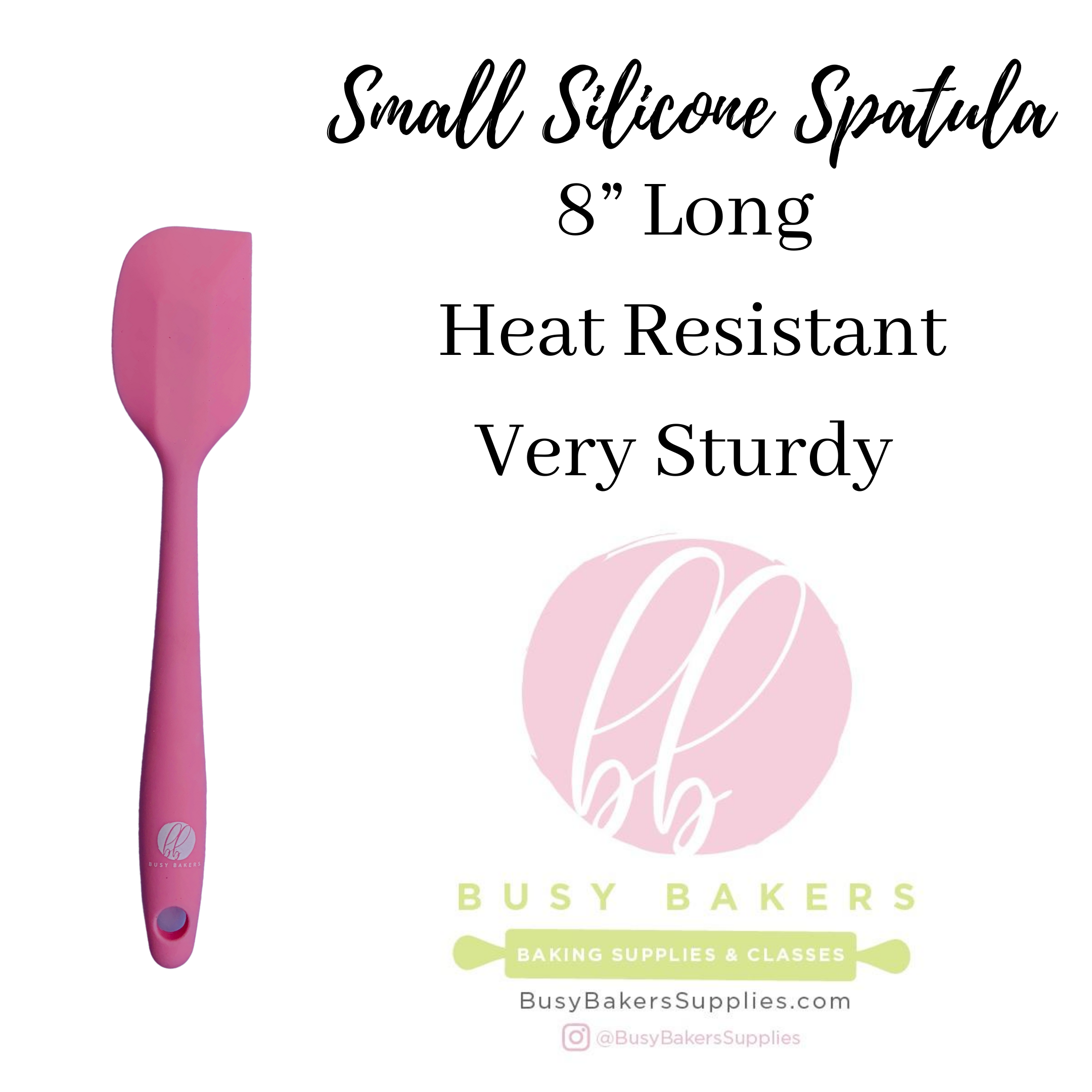 Small Pink Silicone Spatula – Busy Bakers Supplies