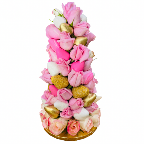 Chocolate Strawberry Rose Tower Class