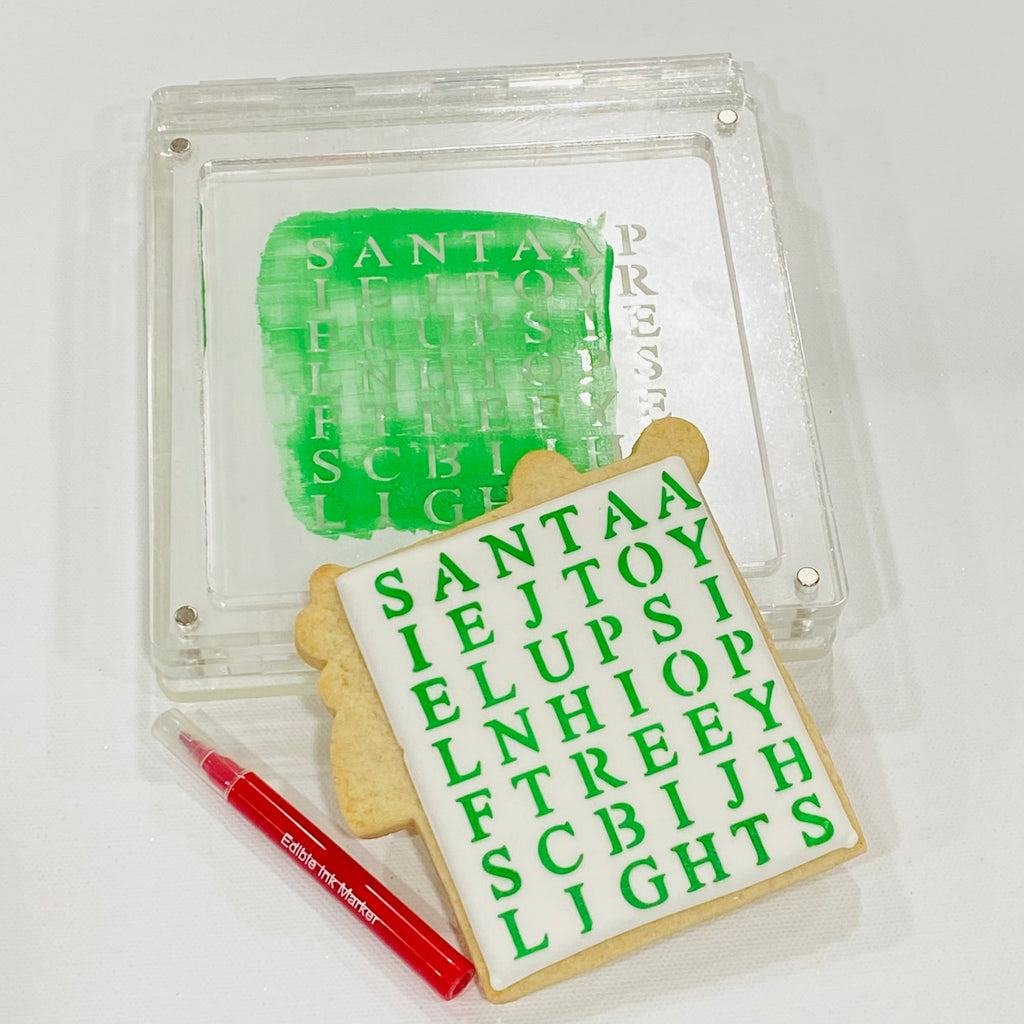 Christmas Word Search Stencil