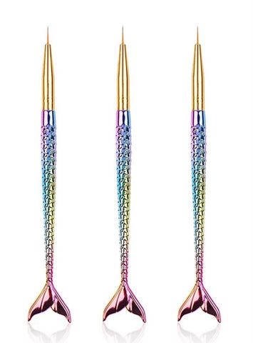 Mermaid Tail Detail Paint Brushes Set of 3