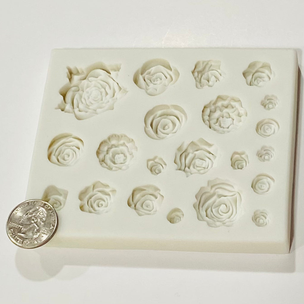 Large Rose Variety Silicone Mold