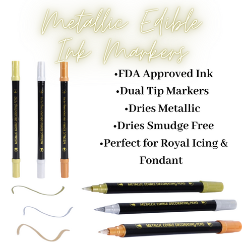 Metallic Edible Ink Markers - Individual Colors