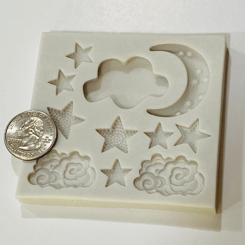 Moon & Clouds Silicone Mold