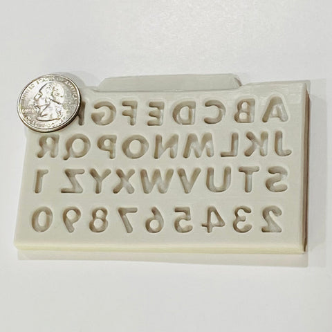 Tiny Letters Silicone Mold