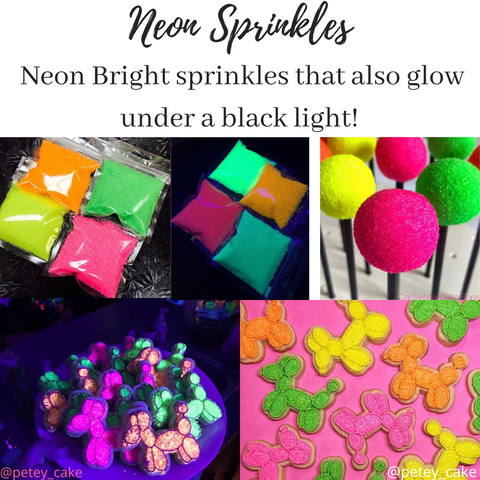 Neon Sprinkles Individual Colors - Glow Under a Blacklight