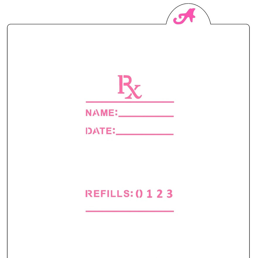 Prescription Pad Stencil Busy Bakers Supplies