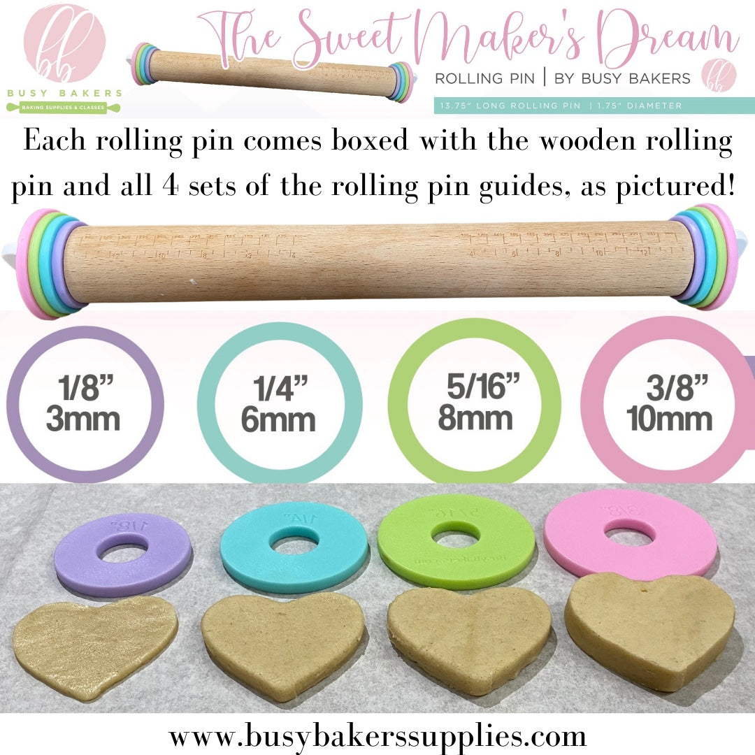 Pin Set Runcing Rolling Pin Ring/Guide Sets – Busy Bakers Supplies