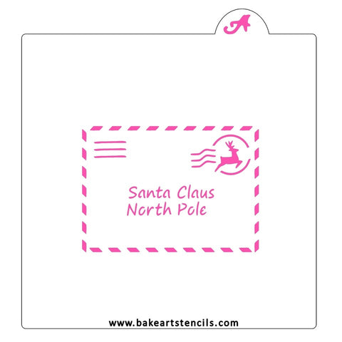 North Pole Envelope Stencil
